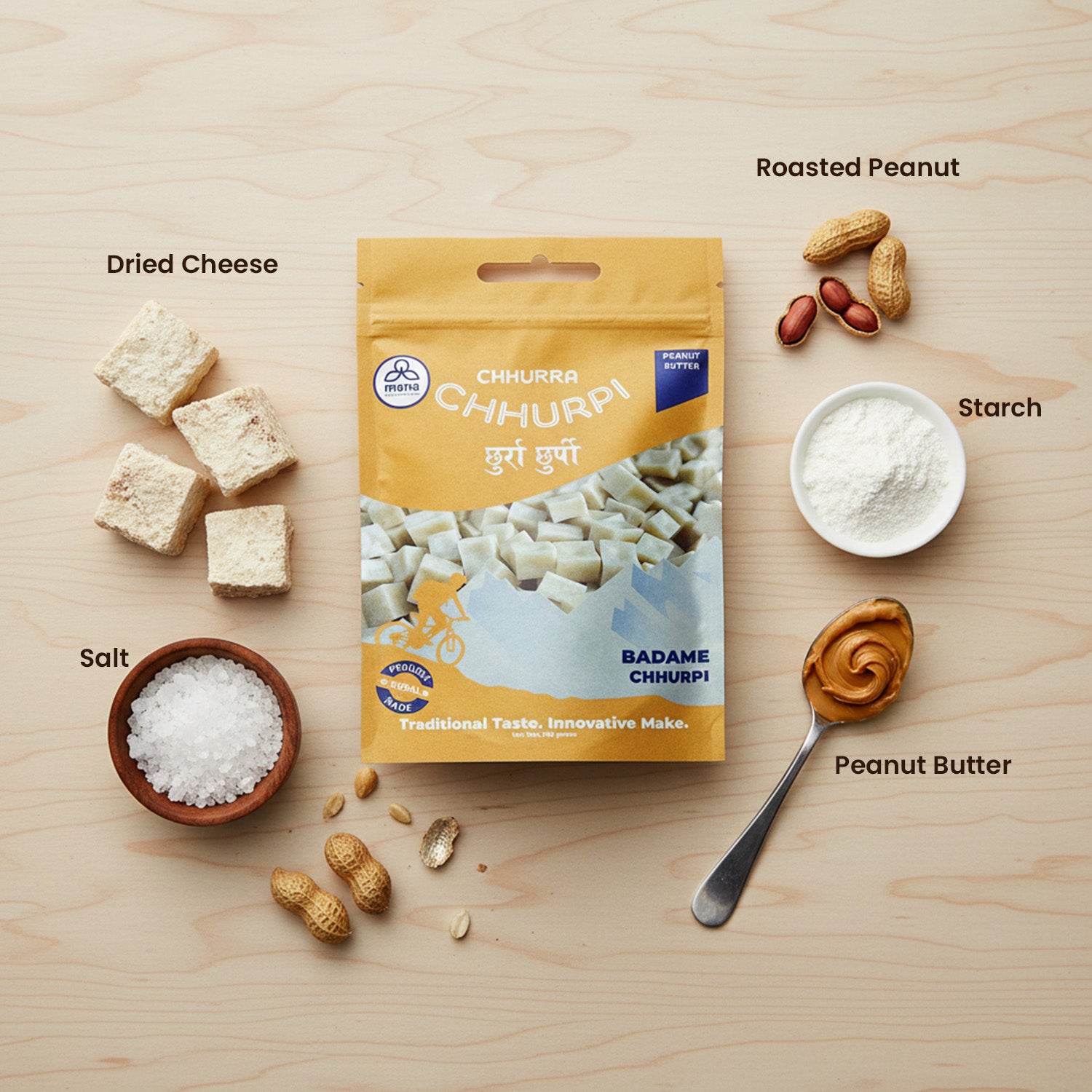 Mana Chhurra Chhurpi Peanut Butter Ingredients