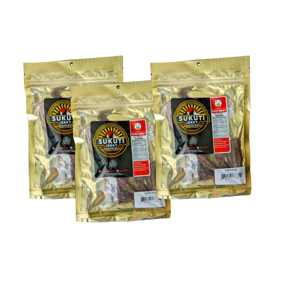 Sukuti Pork Jerky 3 Pack