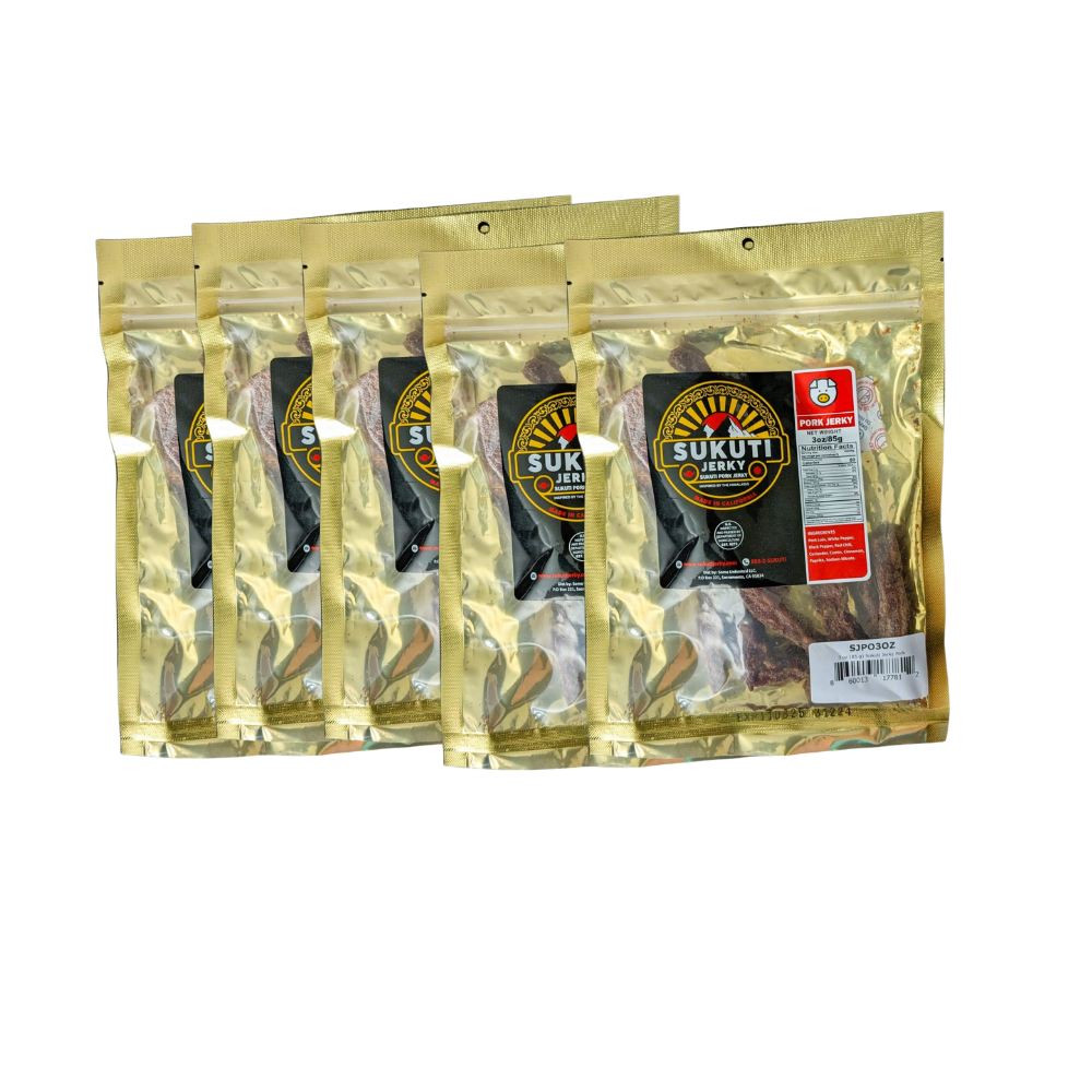 Sukuti Pork Jerky 5 Pack